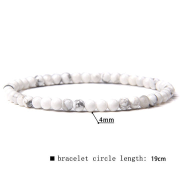 42 Kinds Natural 4 mm Fluorite Beads Bracelets Women Handmade Elastic Bangle Men Grade A Sodalite Stone Pulsera Polished Jewelry daiiibabyyy